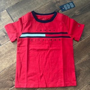 Tommy Hilfiger Adaptive Toddler XS 4-5 Short Sleeve Shirt Velcro Neck